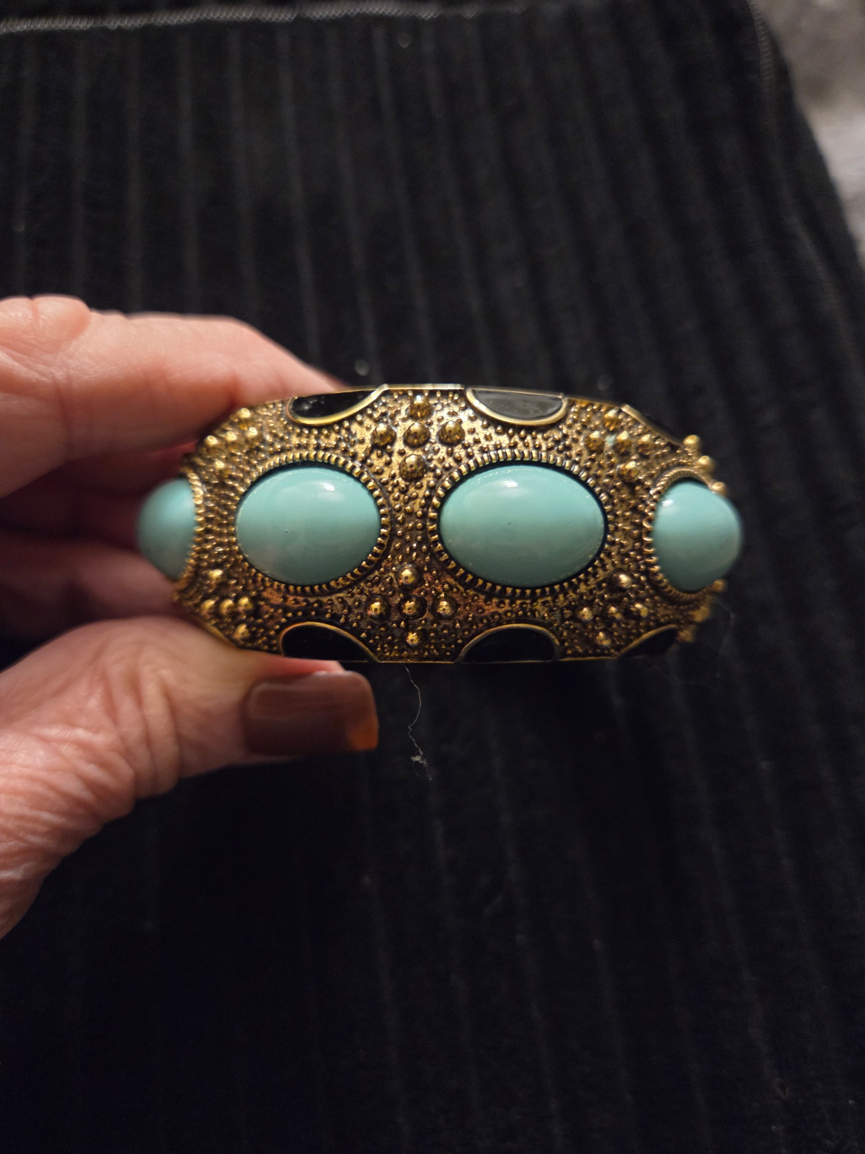 Vintage Wide Etruscan Bracelet