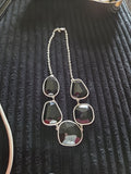 Avon Faceted Black Bead Necklace